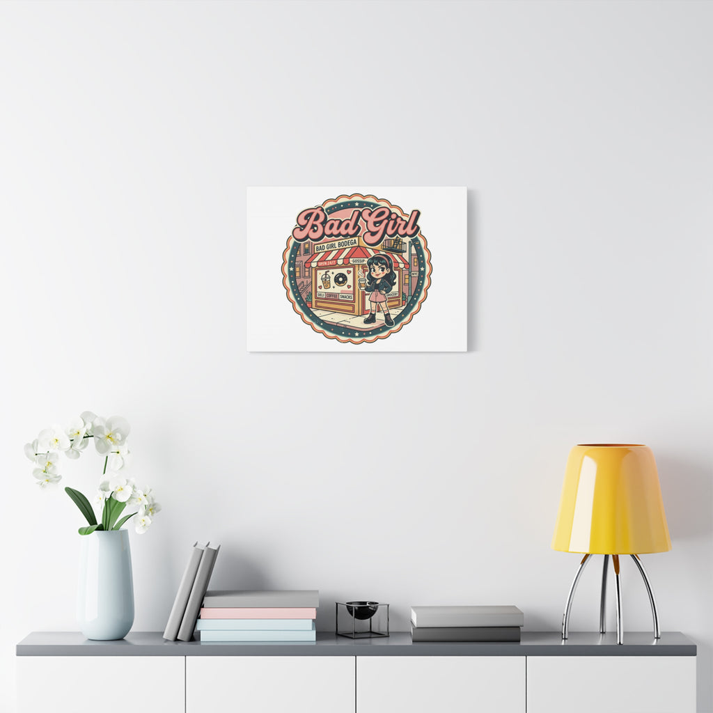 Bad Girl Bodega Canvas Print | Bodega, NYC, Y2K Corner Store Art