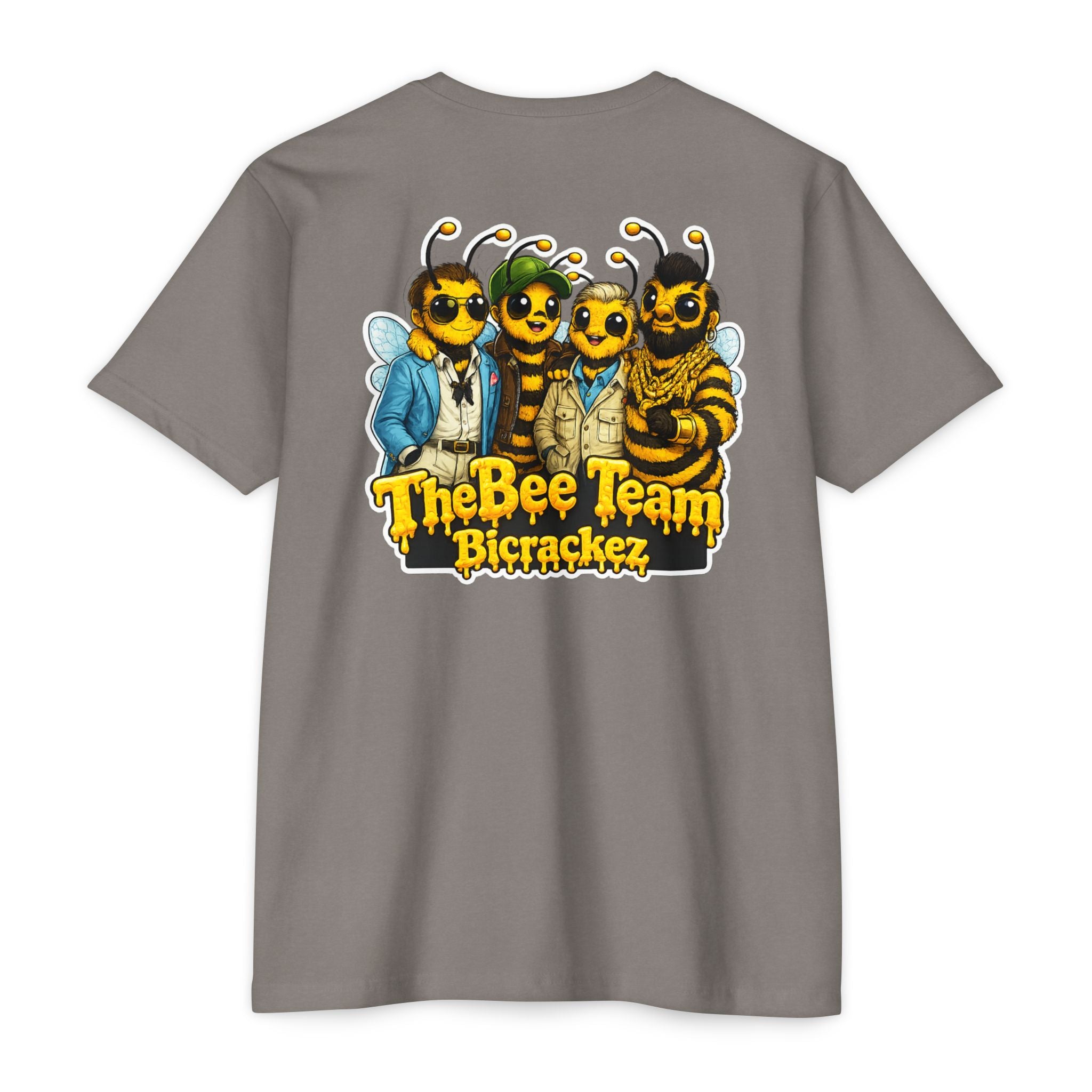 Bee Team Graphic T-Shirt — 'The Bee Team Bcrackez' Cartoon Logo Tee