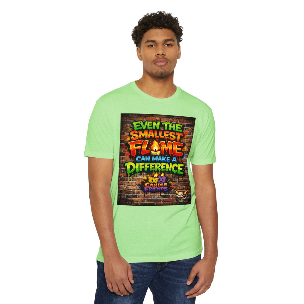 Inspirational Tee: "Even the Smallest Flame Can Make a Difference" Graphic T-Shirt