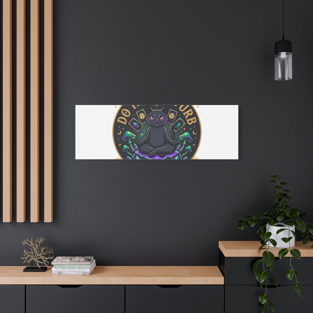 Do Not Disturb Cat Meditation Matte Canvas | witchy, goblincore