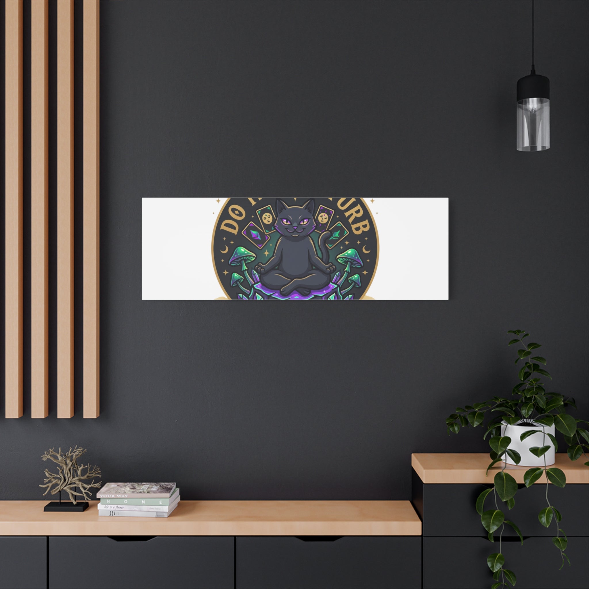 Do Not Disturb Cat Meditation Matte Canvas | witchy, goblincore