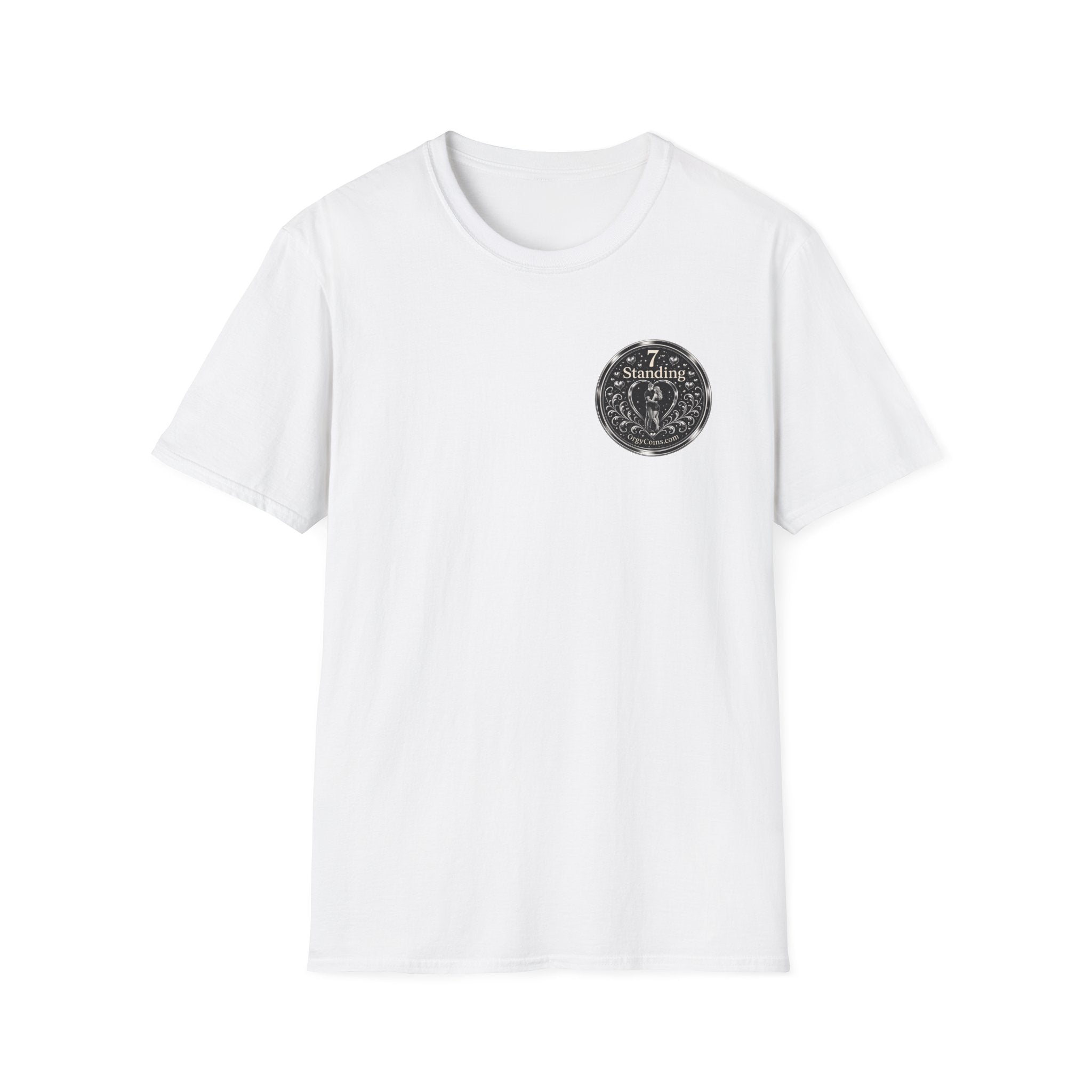 Standing Seven Orgy Coin Graphic T-Shirt