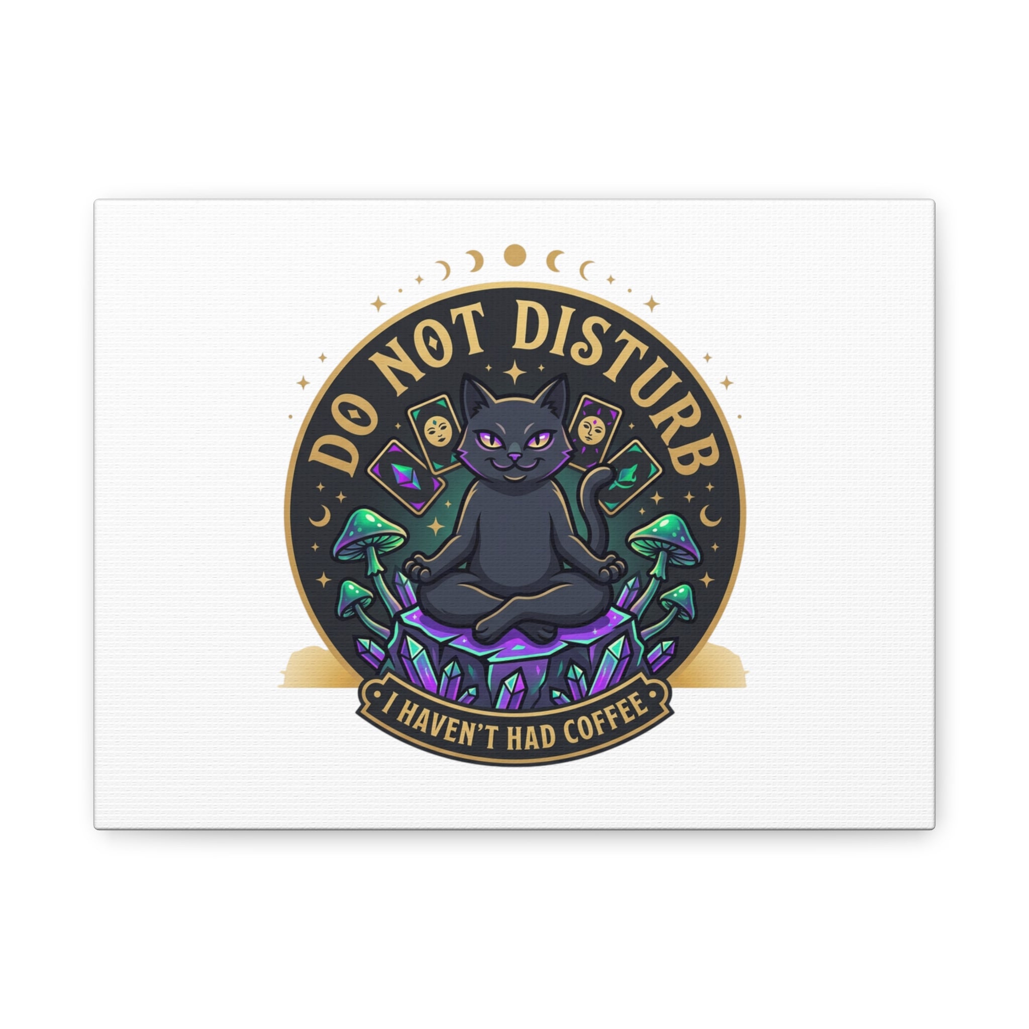 Do Not Disturb Cat Meditation Matte Canvas | witchy, goblincore
