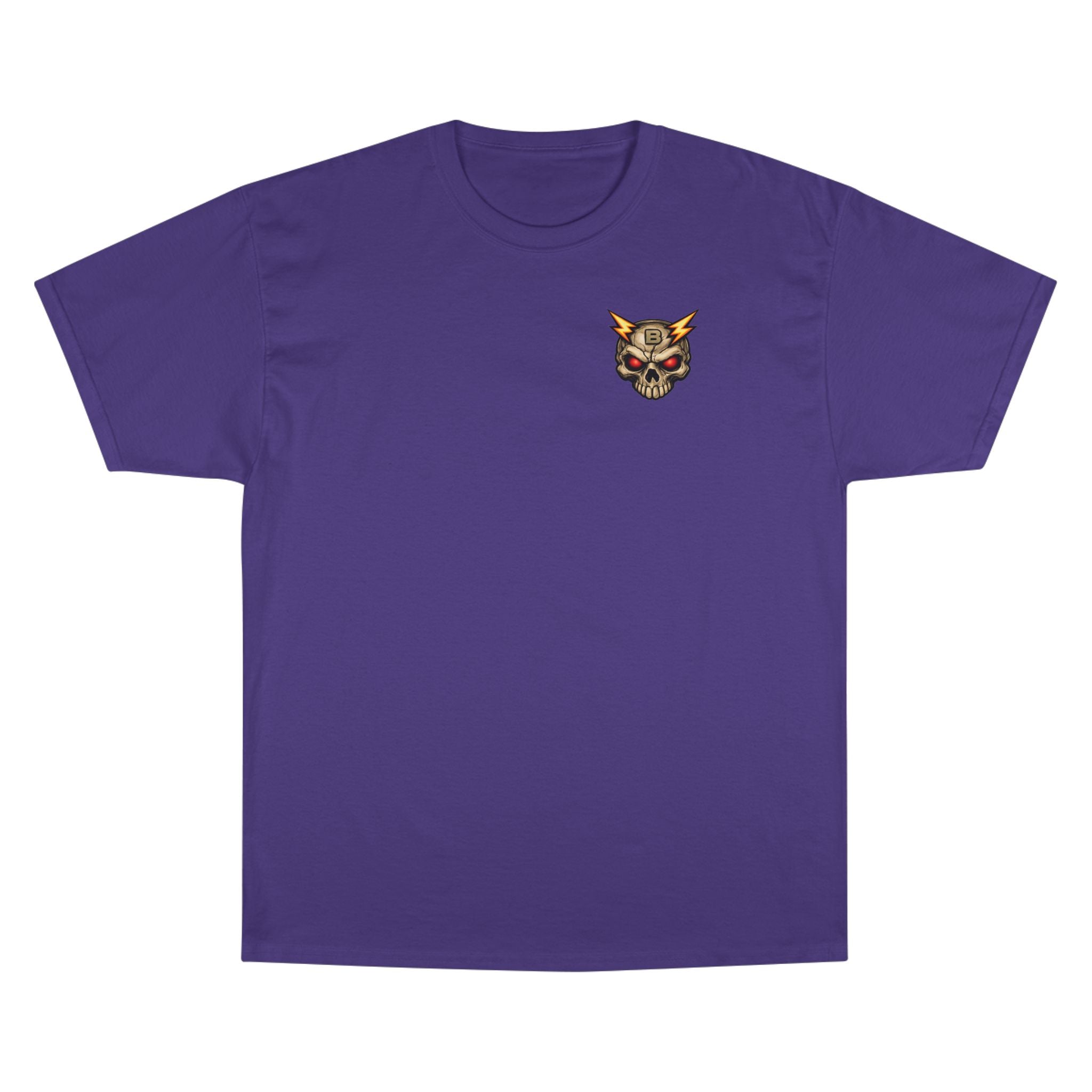 Champion T-Shirt — "I’ll Let You Know When It’s Clear" Gamer Skull Back Print