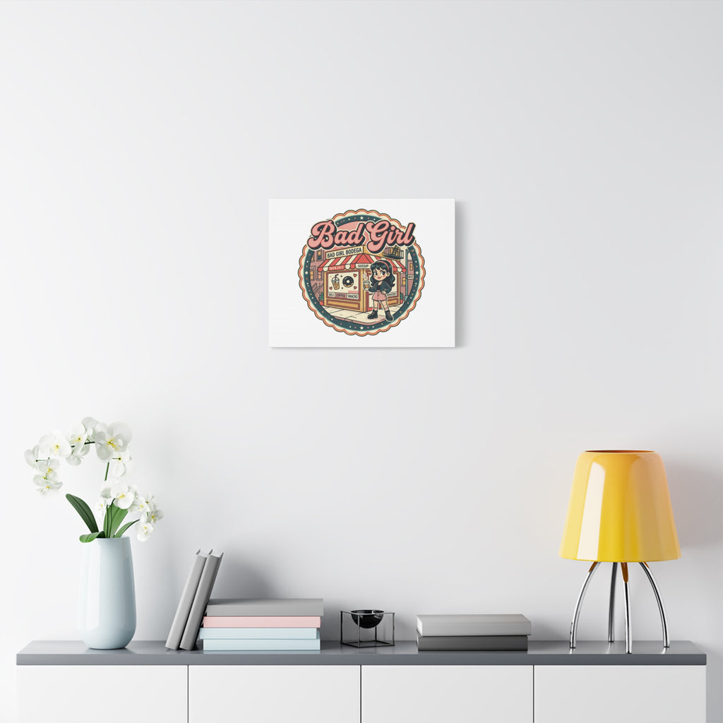Bad Girl Bodega Canvas Print | Bodega, NYC, Y2K Corner Store Art