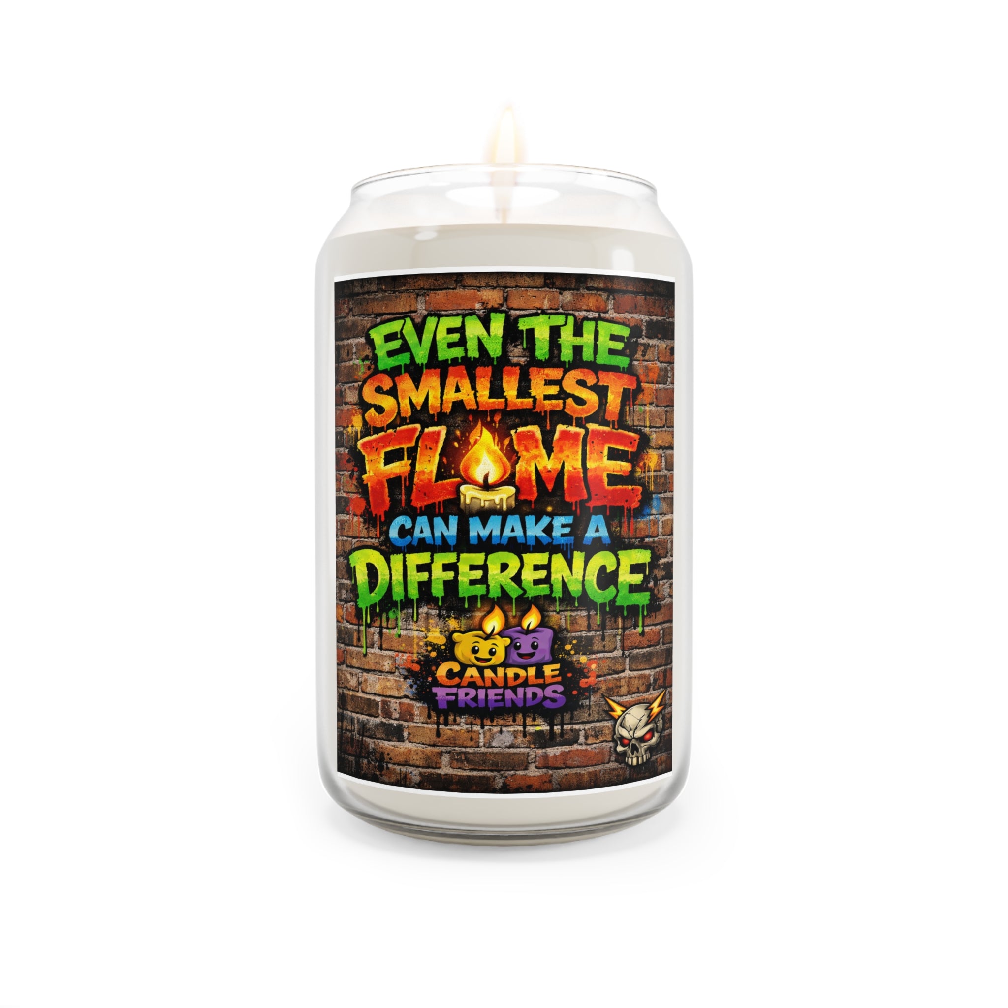 Scented Soy Candle — “Even the Smallest Flame Can Make a Difference” Inspirational Jar (13.75 oz)