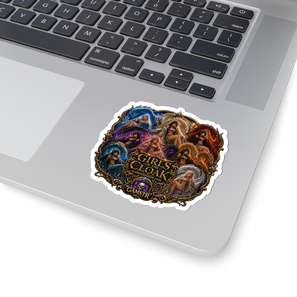 Girls of the Cloak Sticker — Fantasy Women Cloak Art Kiss-Cut Sticker