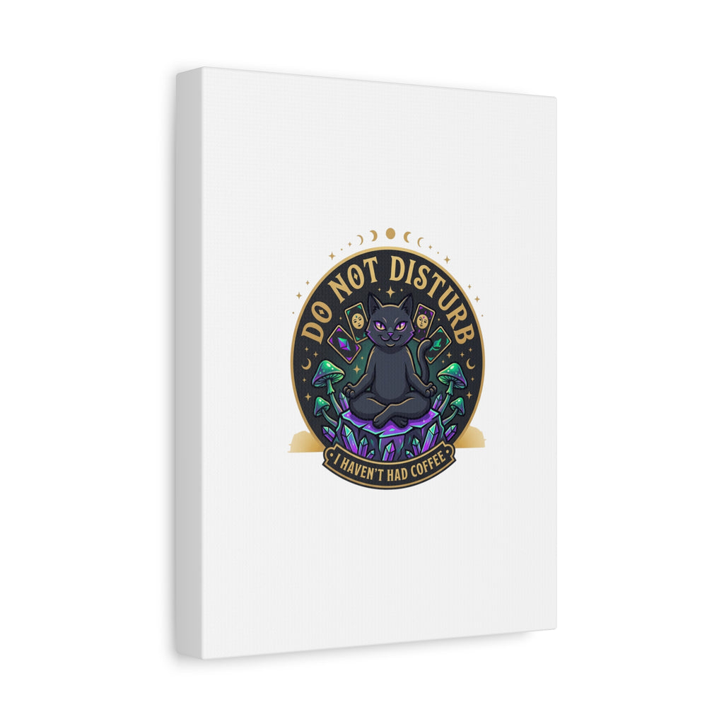 Do Not Disturb Cat Meditation Matte Canvas | witchy, goblincore