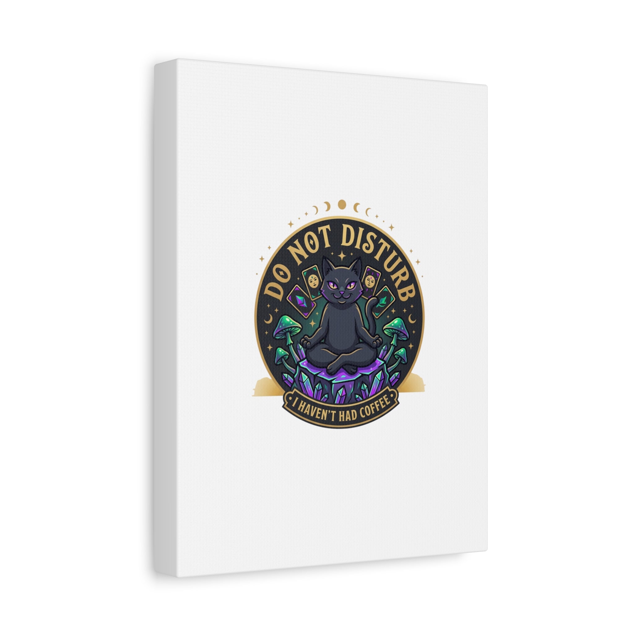 Do Not Disturb Cat Meditation Matte Canvas | witchy, goblincore