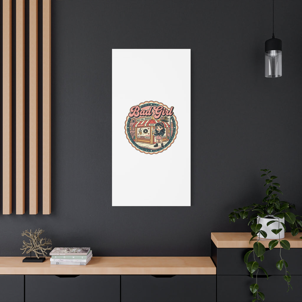 Bad Girl Bodega Canvas Print | Bodega, NYC, Y2K Corner Store Art