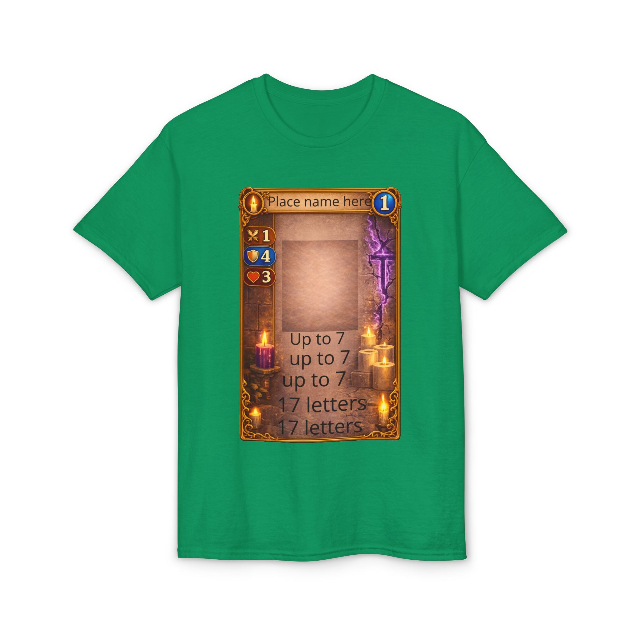 Trading Card Game Spell Card T-Shirt — Customizable Fantasy Card Design