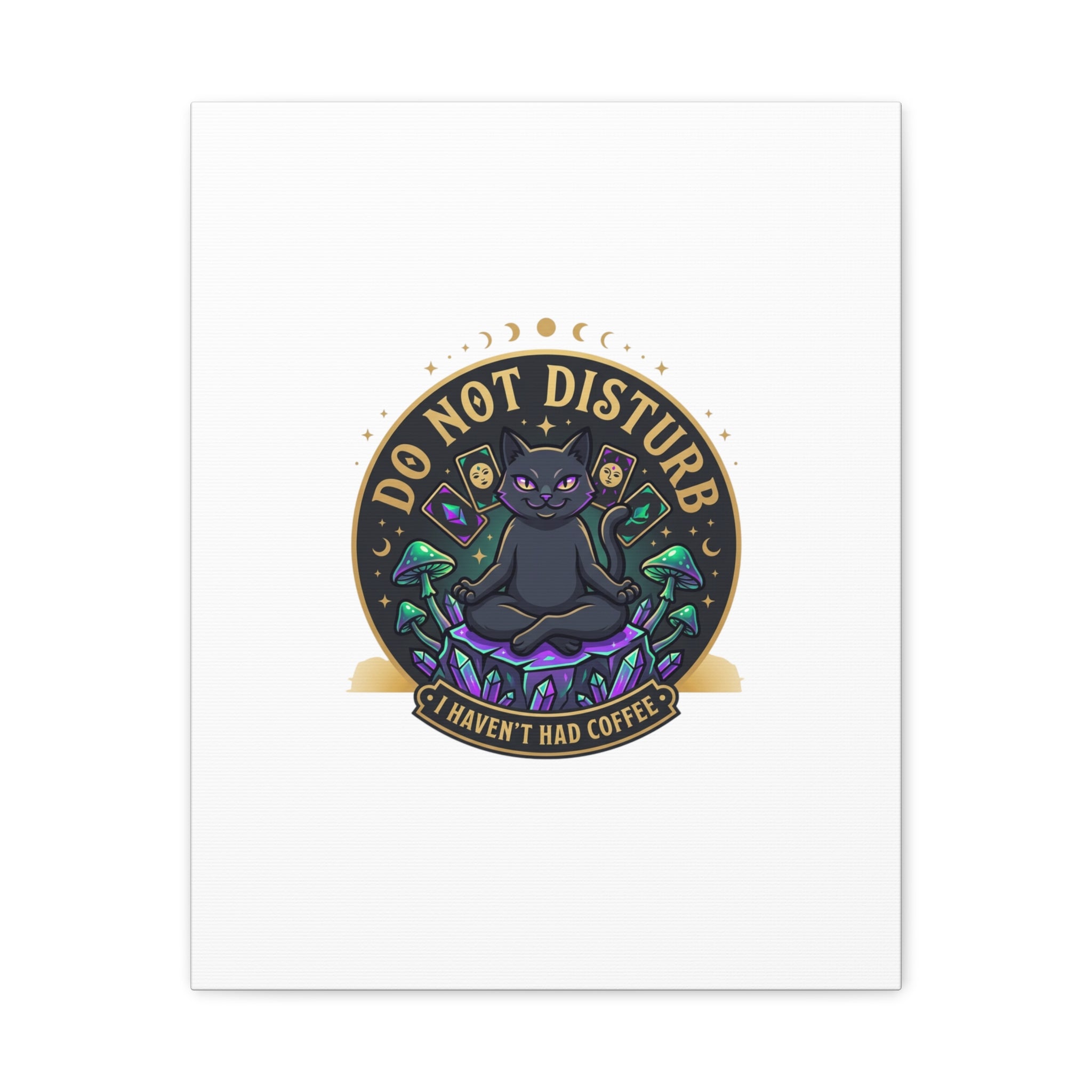 Do Not Disturb Cat Meditation Matte Canvas | witchy, goblincore