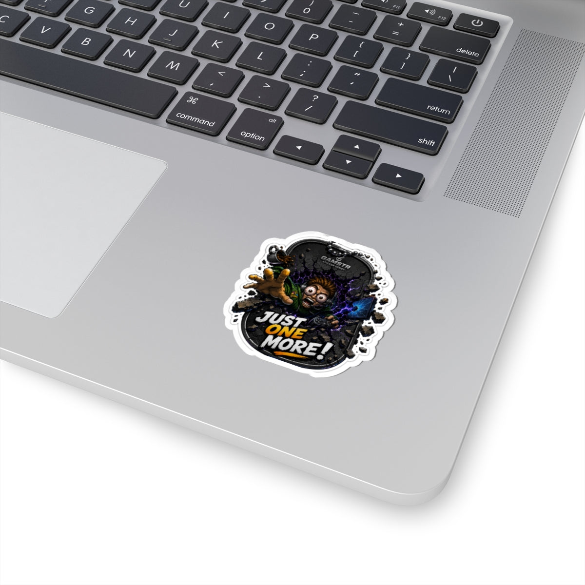 Portal Return Gamer Sticker — "Just One More!" Retro Gaming Laptop Decal