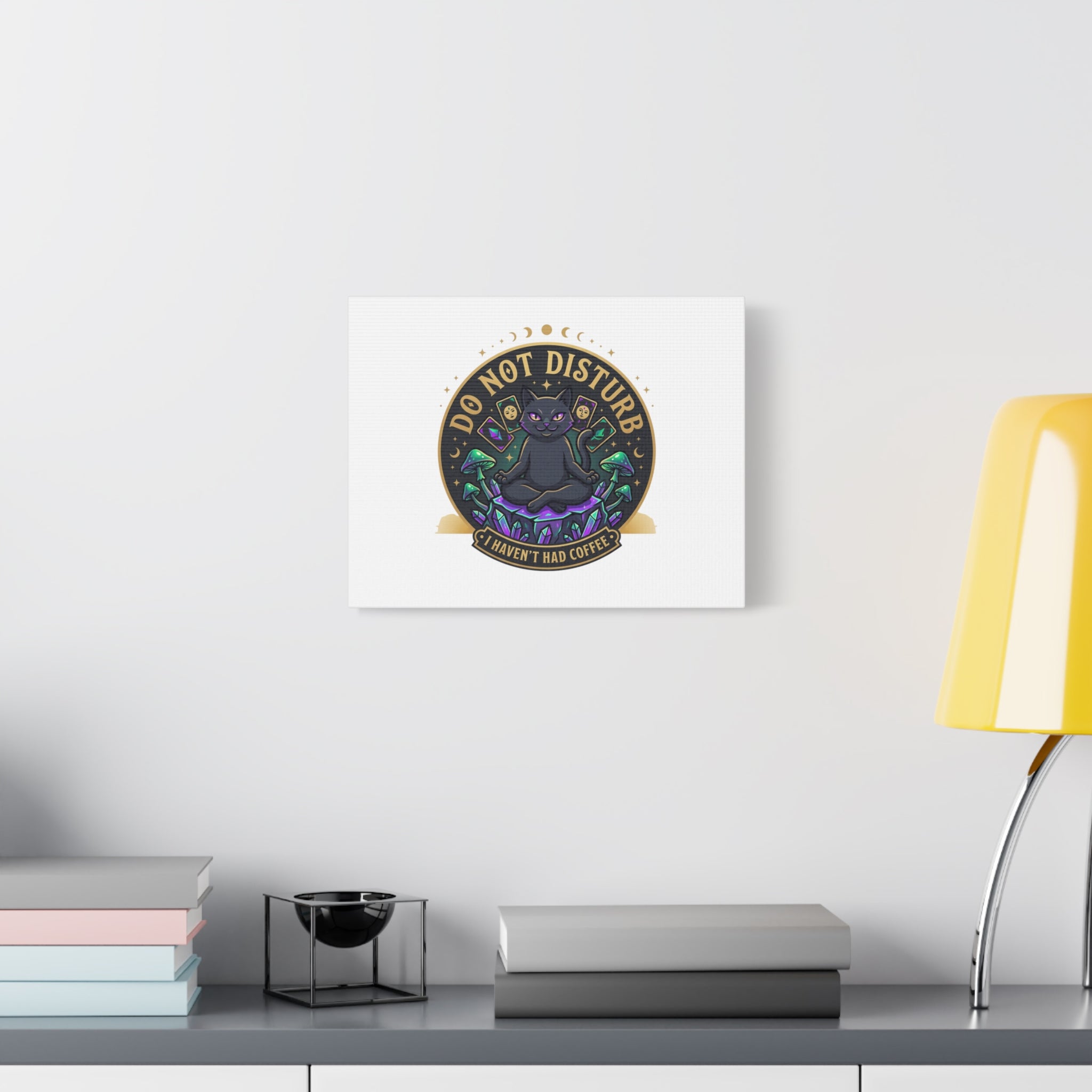 Do Not Disturb Cat Meditation Matte Canvas | witchy, goblincore