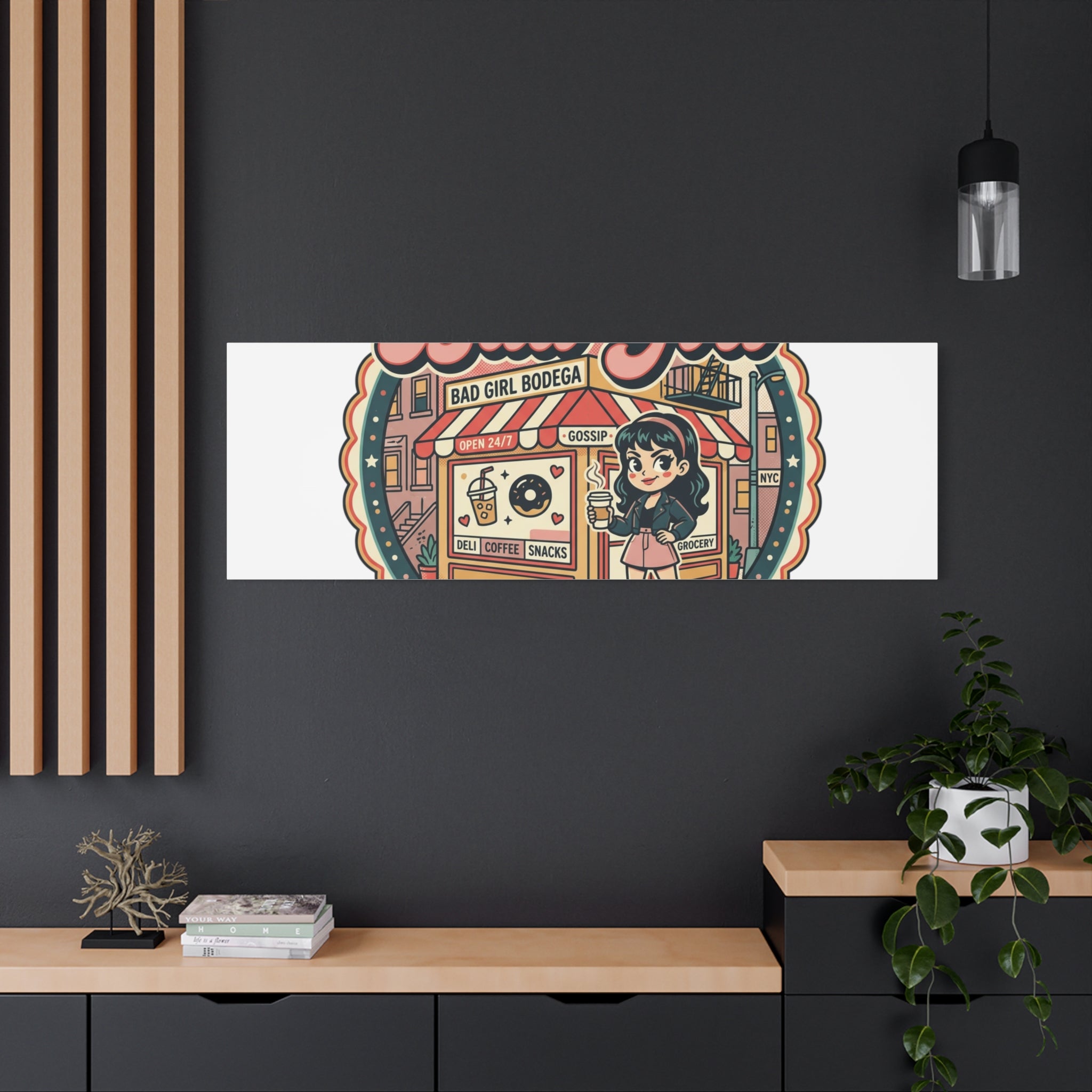 Bad Girl Bodega Canvas Print | Bodega, NYC, Y2K Corner Store Art
