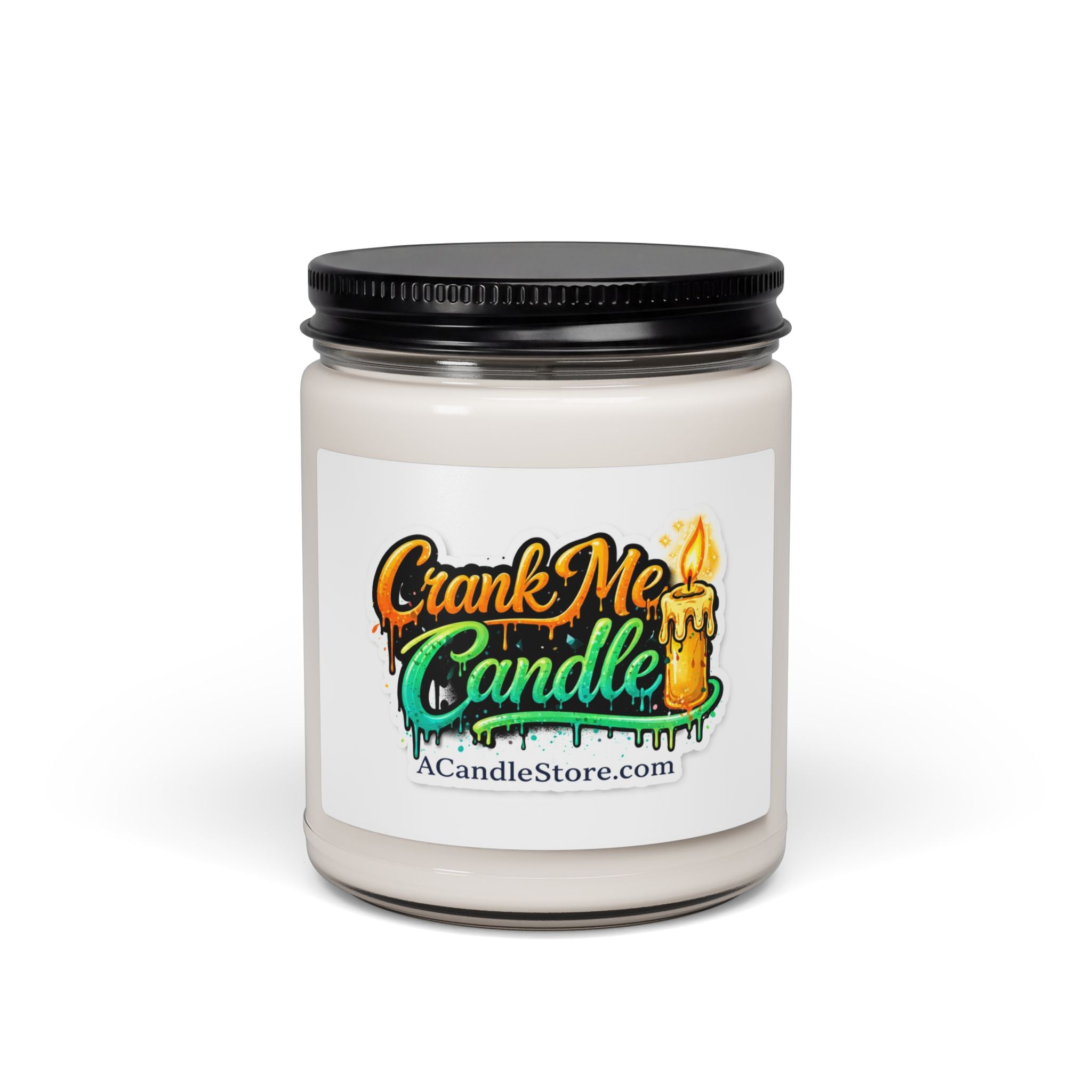 Scented Soy Candle 9oz — "Crank Me Candle" Jar Candle, Aromatic Gift for Home, Spa & Relaxation