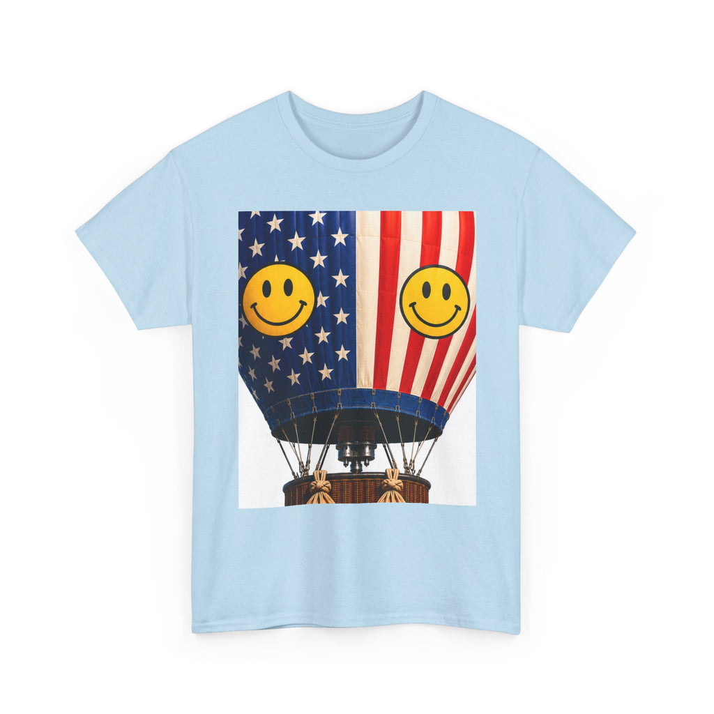 American Flag Hot Air Balloon Tee — "Happy Birthday America 250" Patriotic T-Shirt