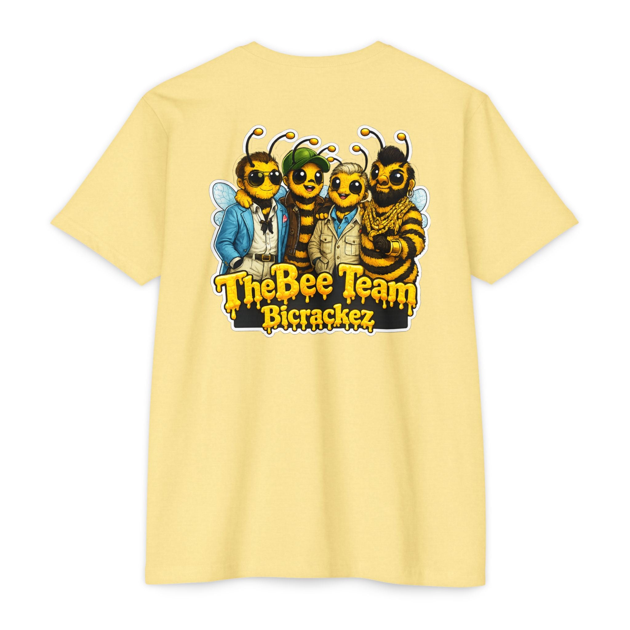 Bee Team Graphic T-Shirt — 'The Bee Team Bcrackez' Cartoon Logo Tee