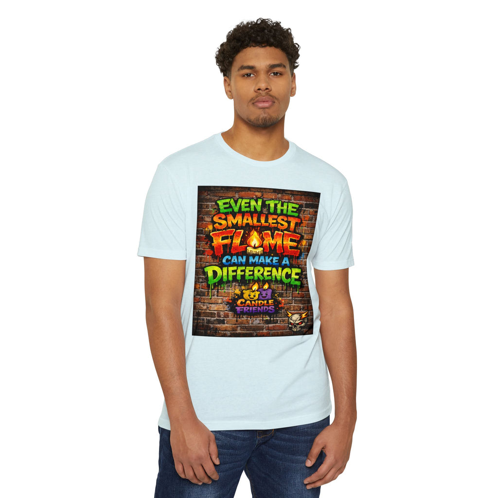 Inspirational Tee: "Even the Smallest Flame Can Make a Difference" Graphic T-Shirt