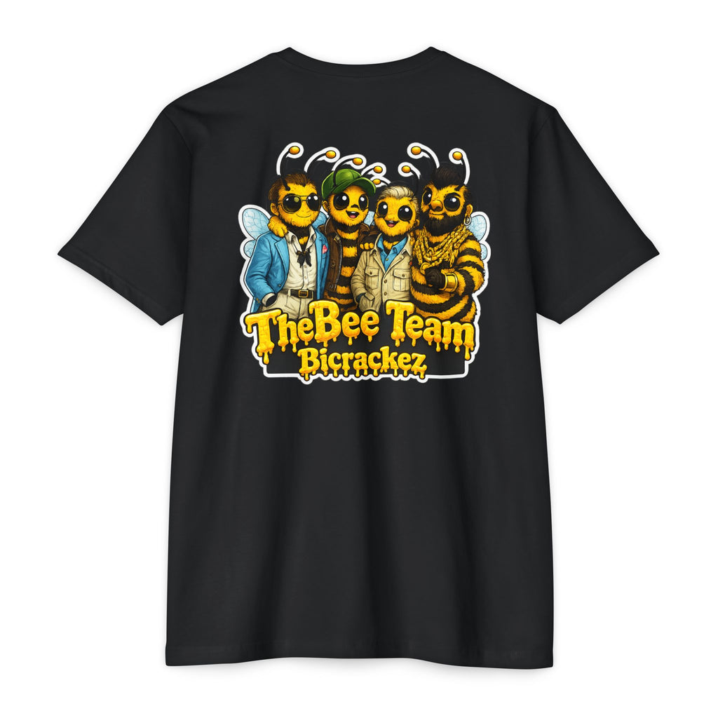 Bee Team Graphic T-Shirt — 'The Bee Team Bcrackez' Cartoon Logo Tee