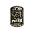 Kiss-Cut Sticker standard edition — 'Your Limits Are Just Webs' Spider Motivational Decal