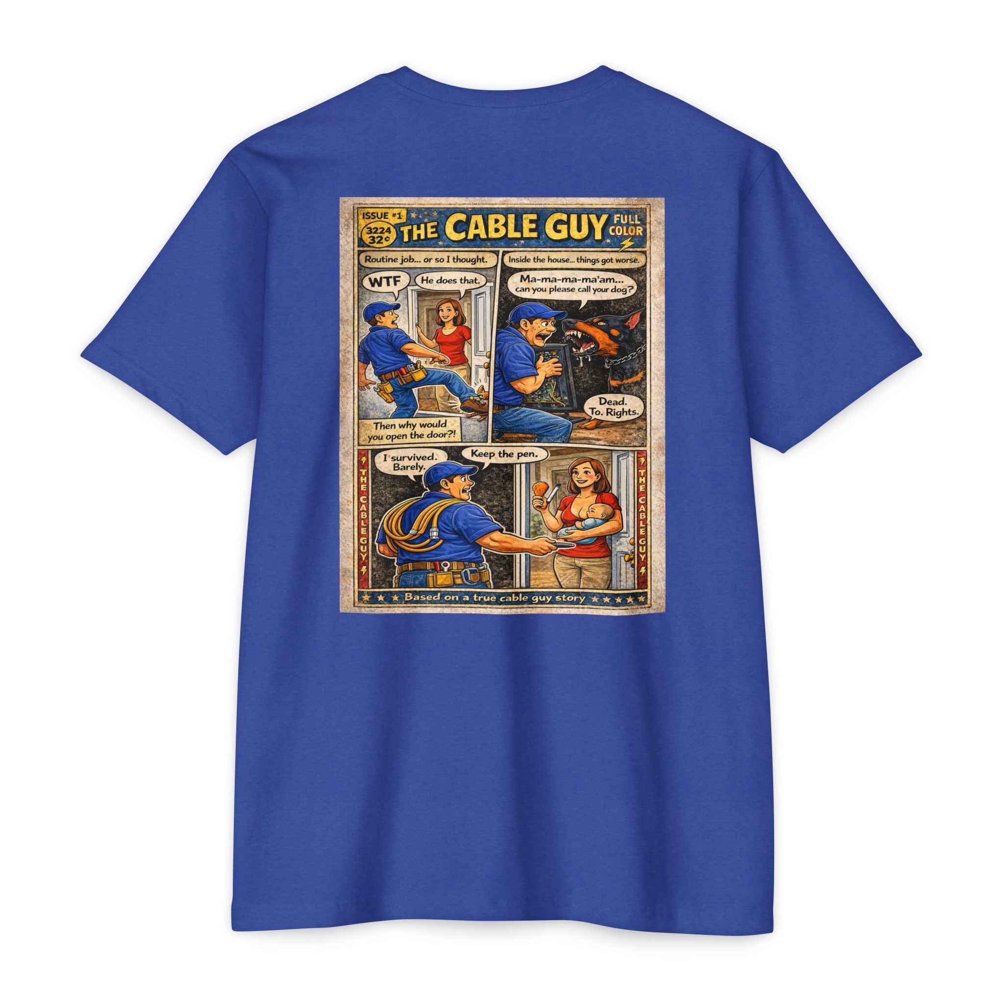 Cable Guy Comic T-Shirt — Funny Retro Pop Art Tee