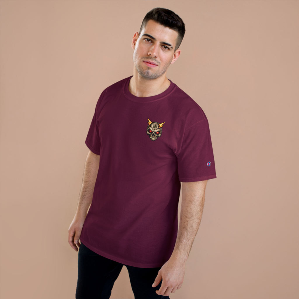 Champion T-Shirt — "I’ll Let You Know When It’s Clear" Gamer Skull Back Print