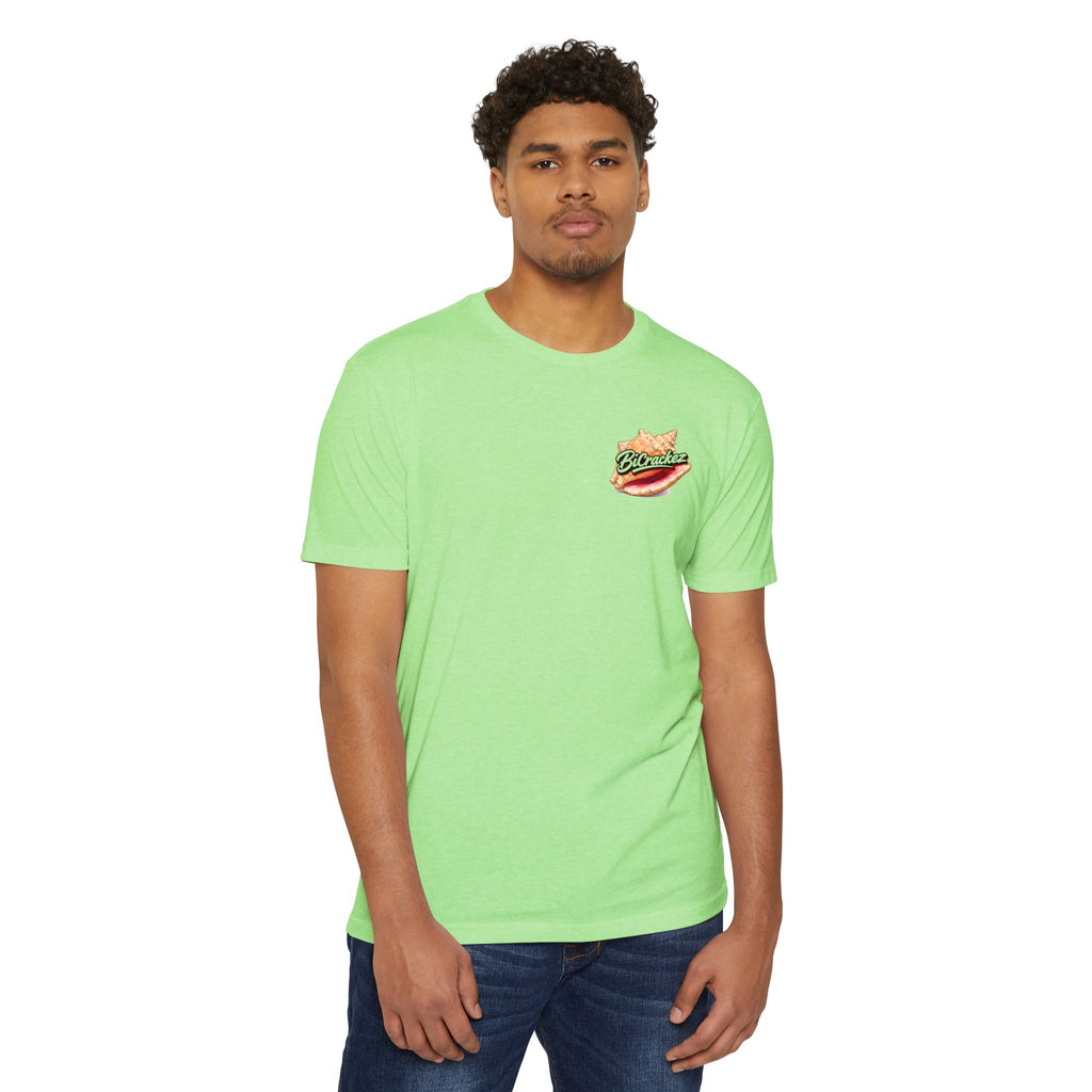 Conch Joke T-Shirt — Retro Beach Photo Tee with "That's a big conch" Graphic