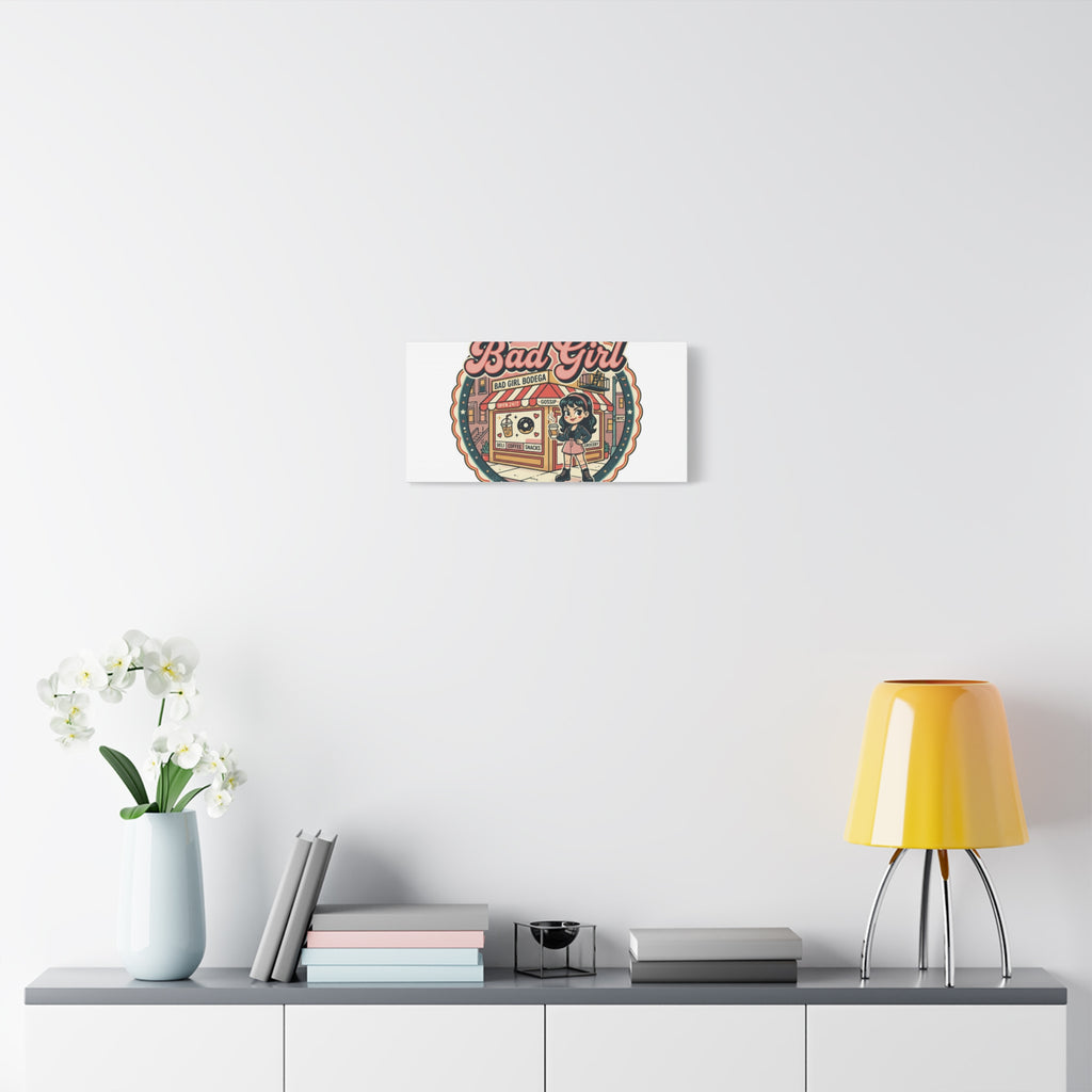 Bad Girl Bodega Canvas Print | Bodega, NYC, Y2K Corner Store Art