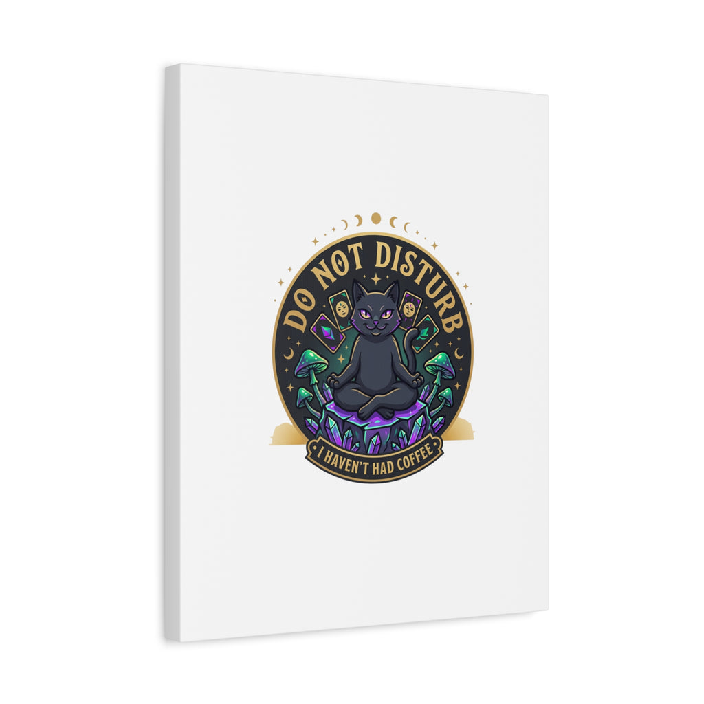 Do Not Disturb Cat Meditation Matte Canvas | witchy, goblincore