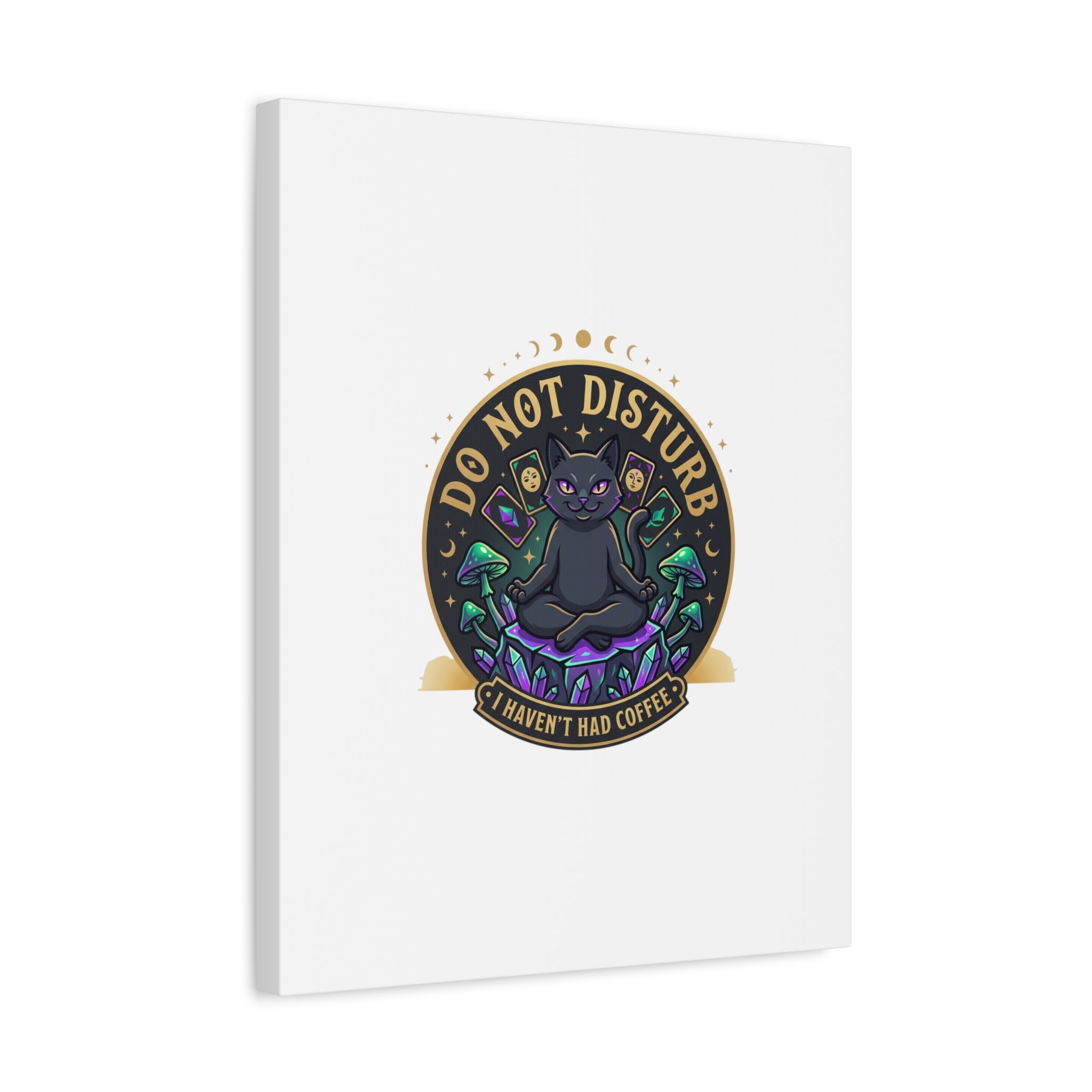 Do Not Disturb Cat Meditation Matte Canvas | witchy, goblincore