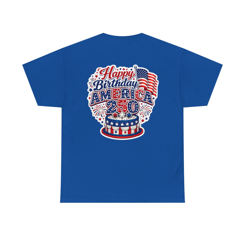 American Flag Hot Air Balloon Tee — "Happy Birthday America 250" Patriotic T-Shirt