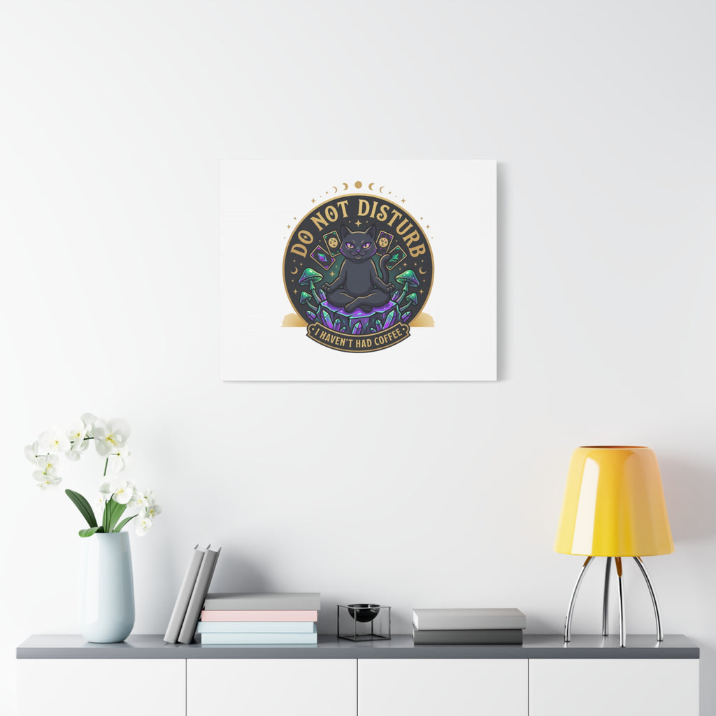Do Not Disturb Cat Meditation Matte Canvas | witchy, goblincore