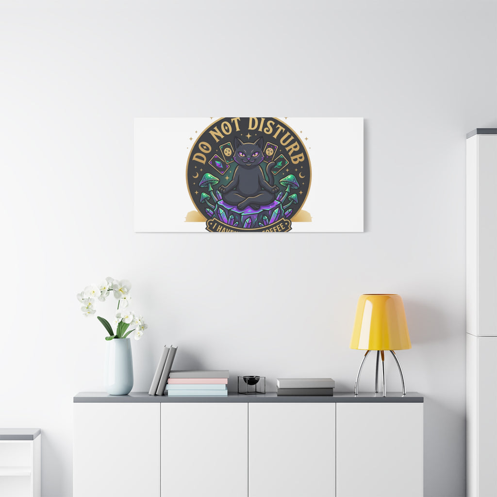 Do Not Disturb Cat Meditation Matte Canvas | witchy, goblincore