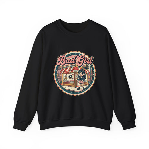 Bodega Bad Girl Crewneck Sweatshirt | NYC, Y2K Spanglish Deli Vibe