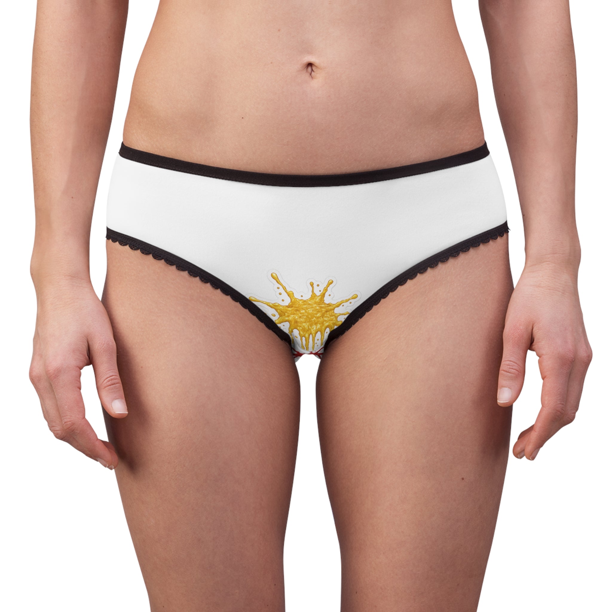 Code Brow Stain Averted Women's Briefs — Colorful Drip All-Over Print Panties