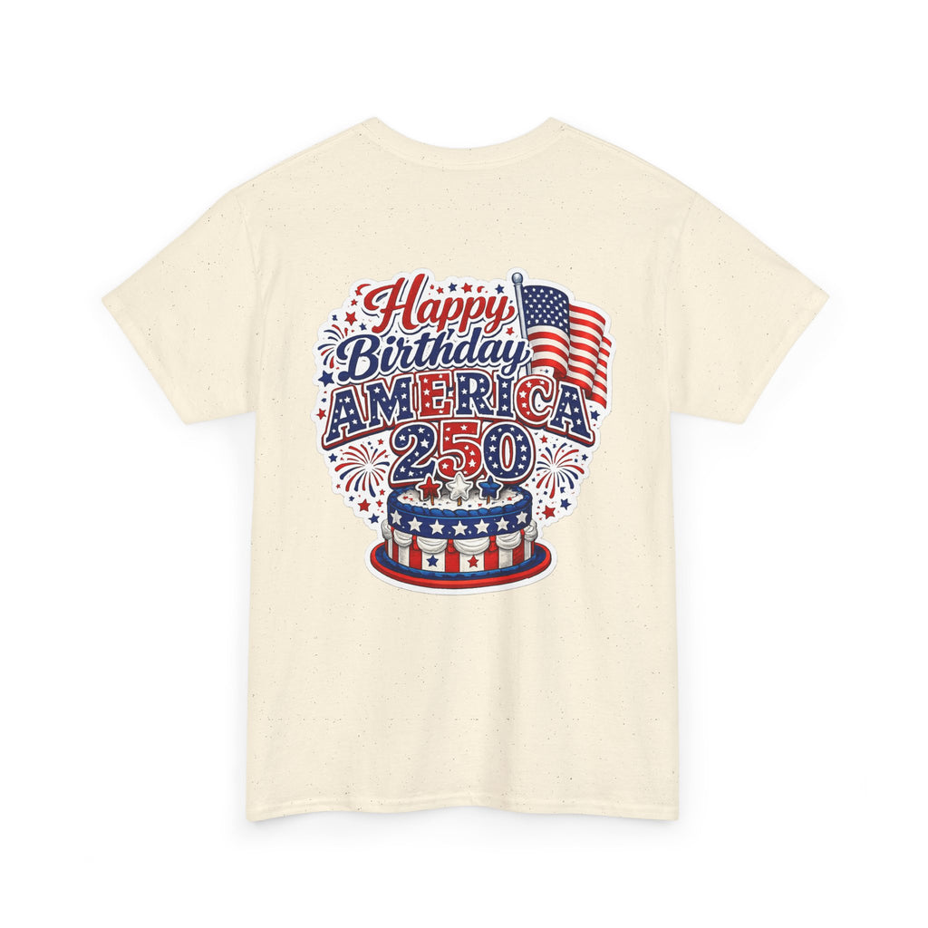 American Flag Hot Air Balloon Tee — "Happy Birthday America 250" Patriotic T-Shirt