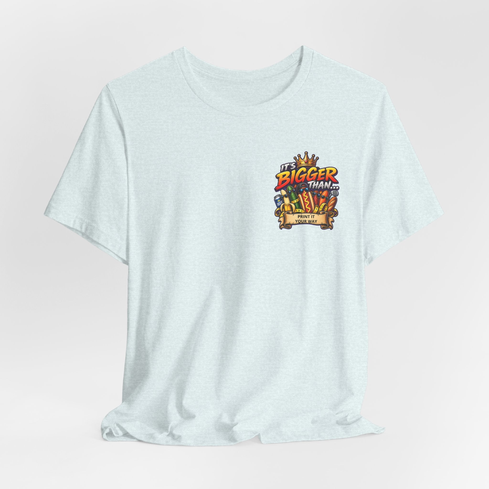 T-Shirt — "It's Bigger Than..." Retro Hot Dog & Snacks Graphic Tee