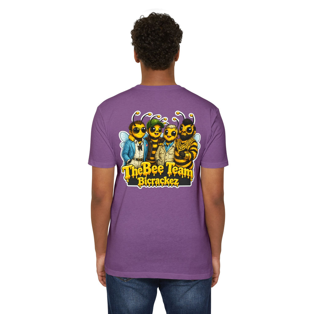 Bee Team Graphic T-Shirt — 'The Bee Team Bcrackez' Cartoon Logo Tee