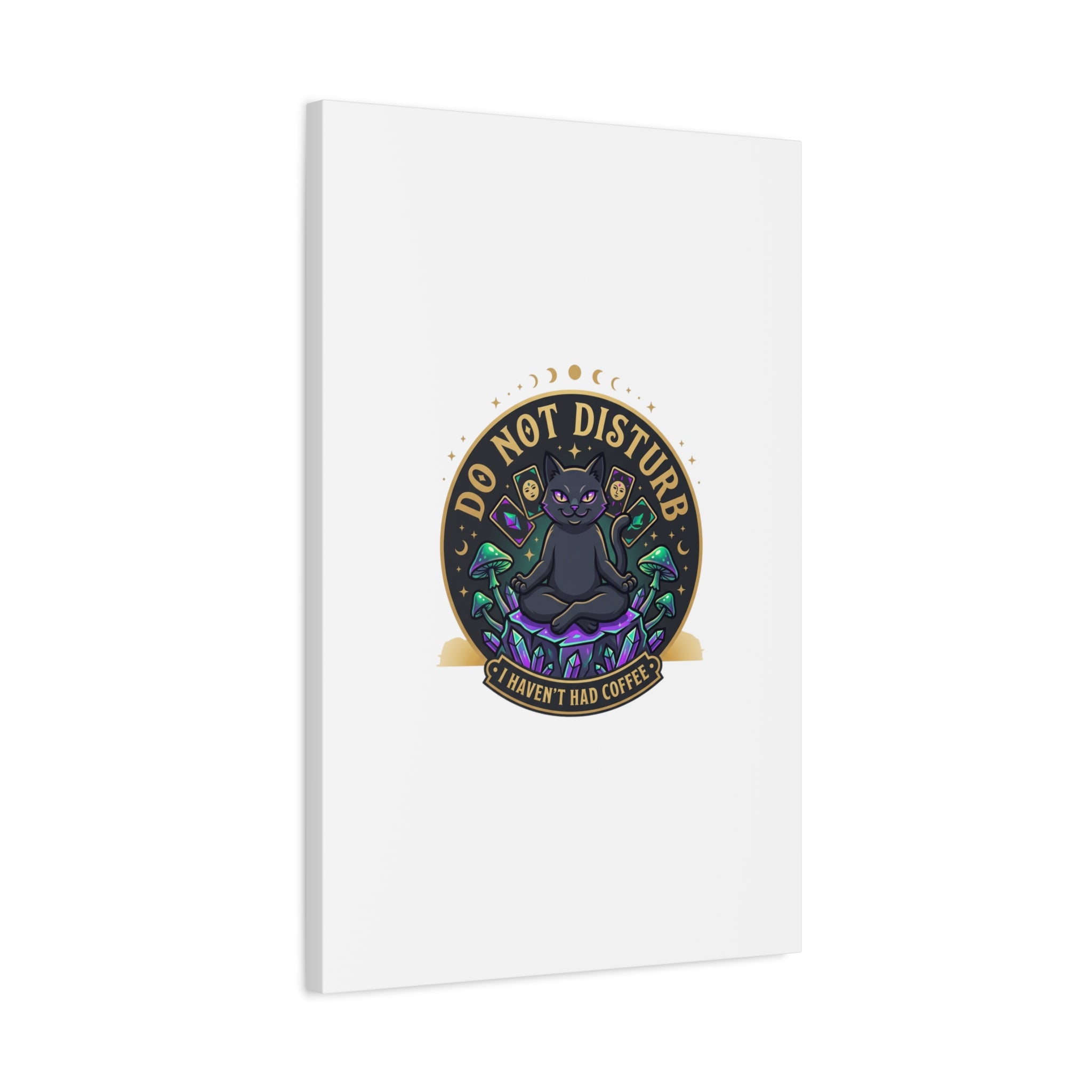 Do Not Disturb Cat Meditation Matte Canvas | witchy, goblincore