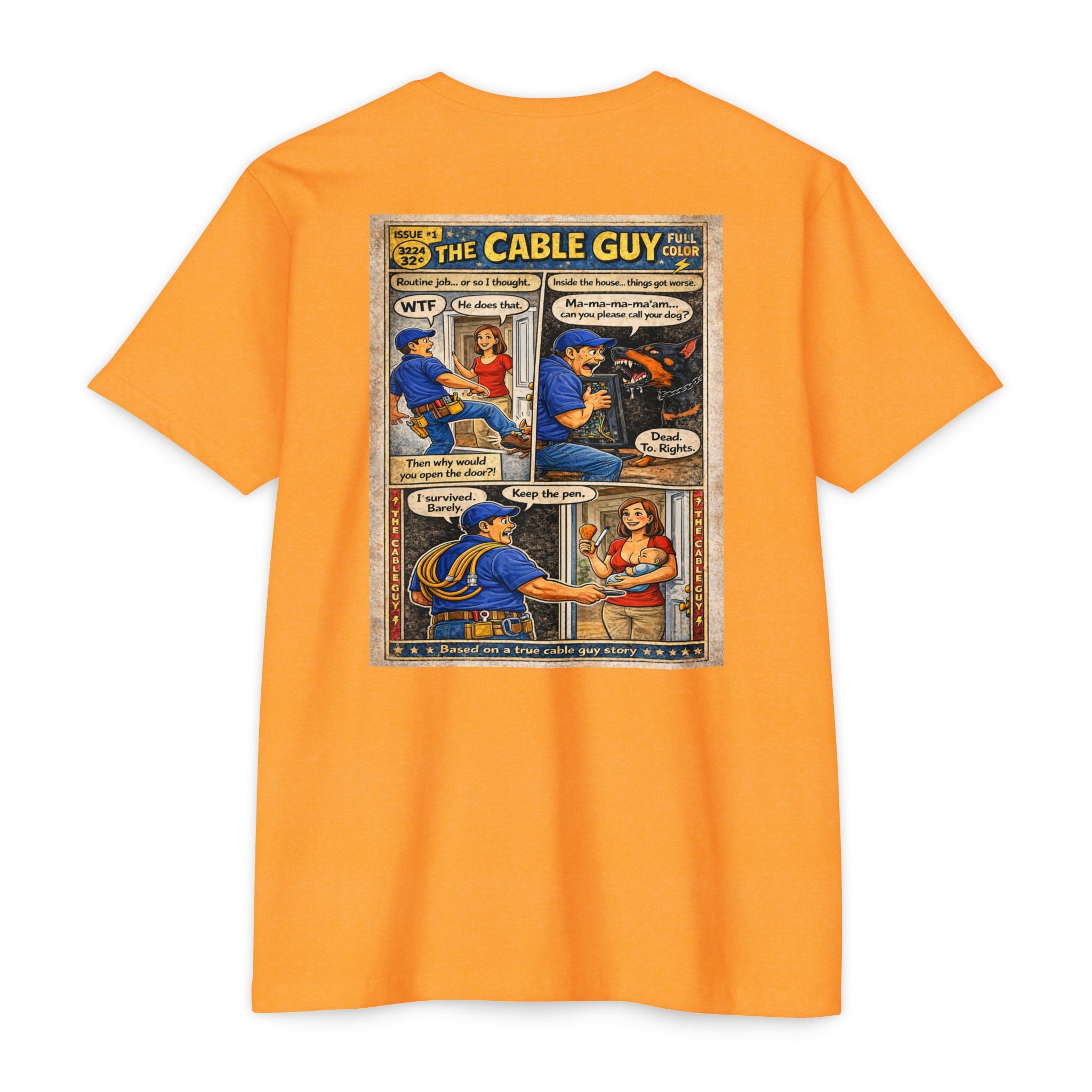 Cable Guy Comic T-Shirt — Funny Retro Pop Art Tee