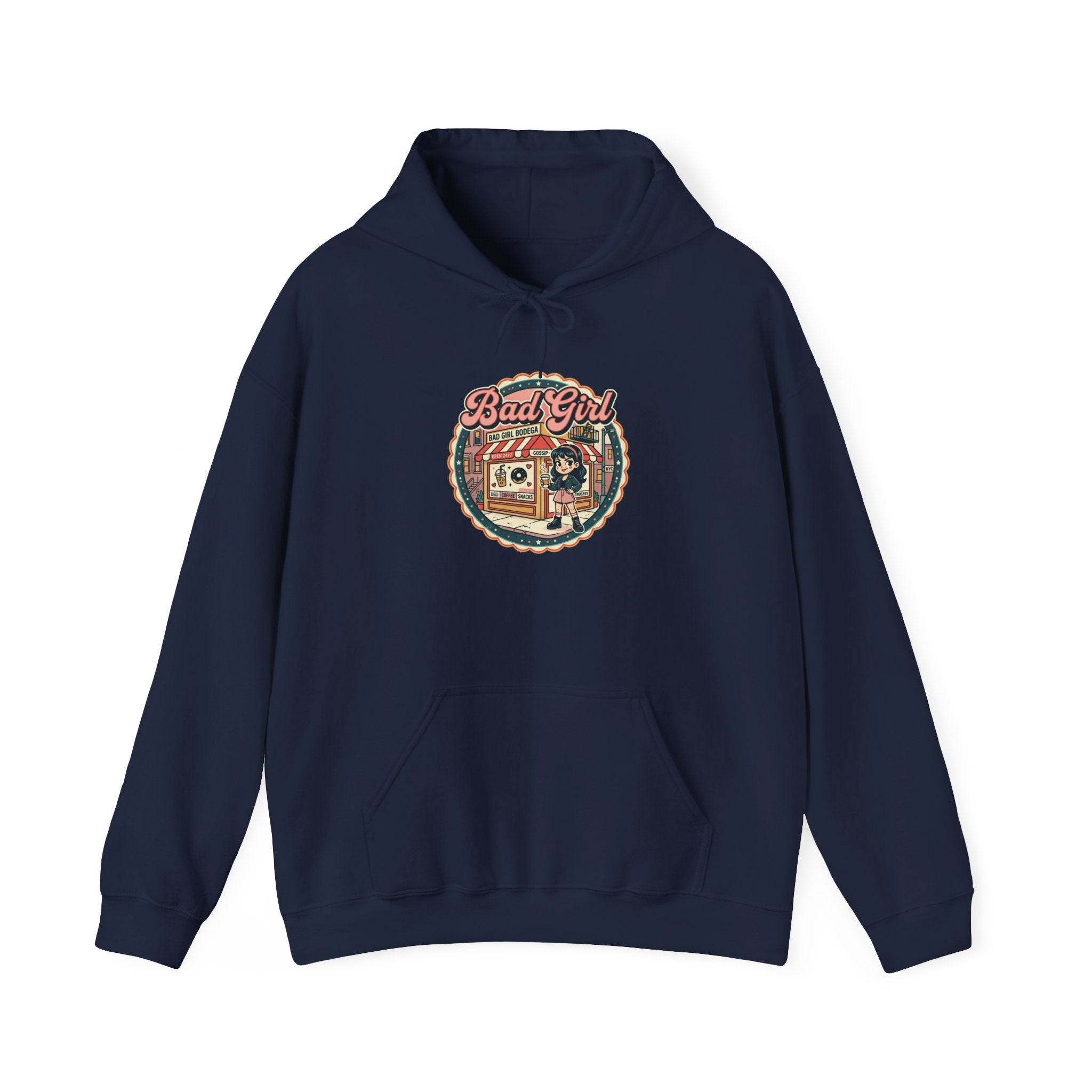 Bodega Deli Crest Hoodie | NYC Y2K Spanglish Varsity, cherries