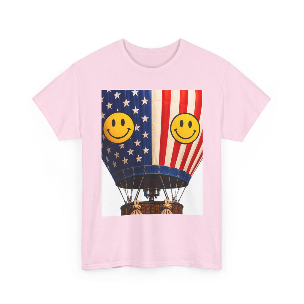 American Flag Hot Air Balloon Tee — "Happy Birthday America 250" Patriotic T-Shirt