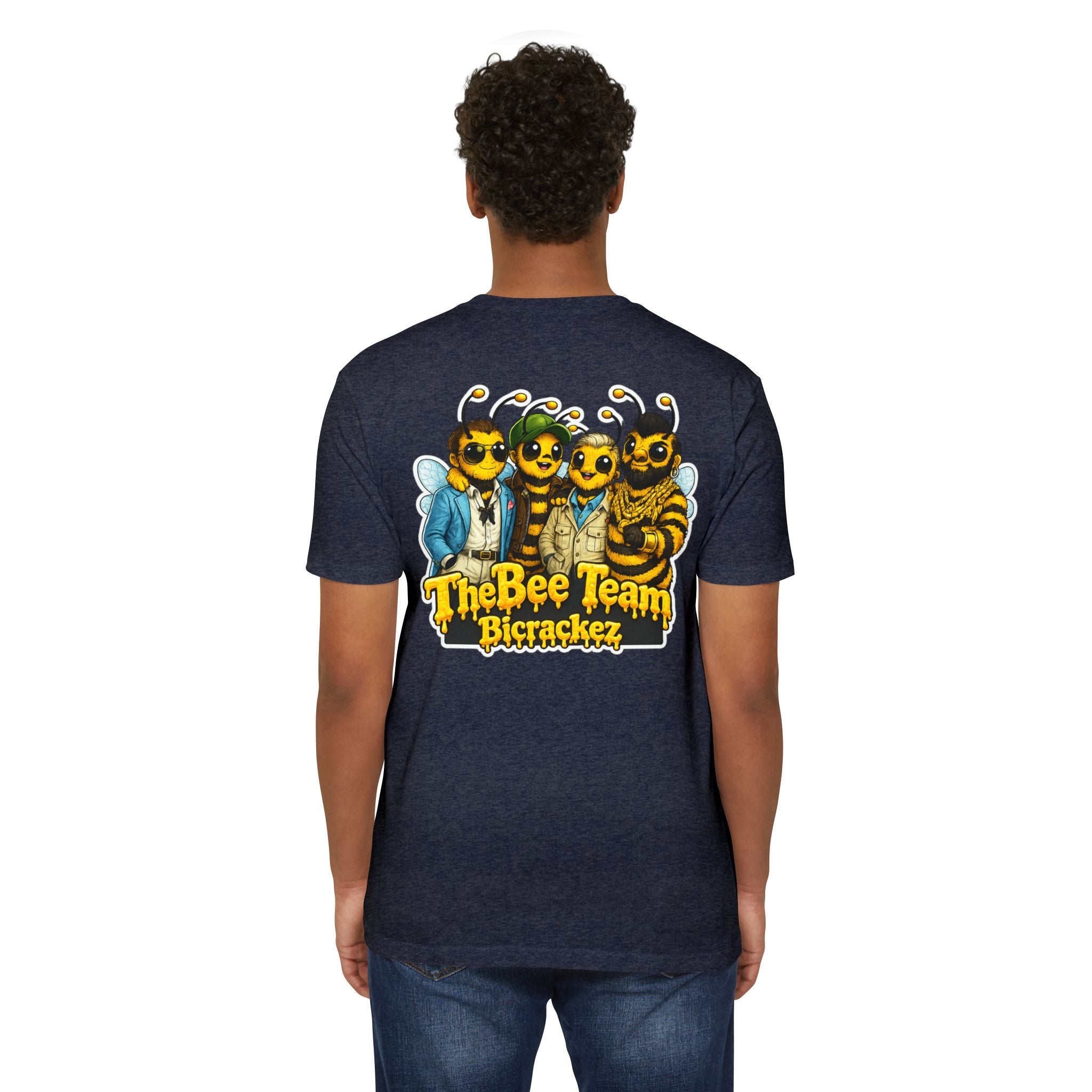 Bee Team Graphic T-Shirt — 'The Bee Team Bcrackez' Cartoon Logo Tee