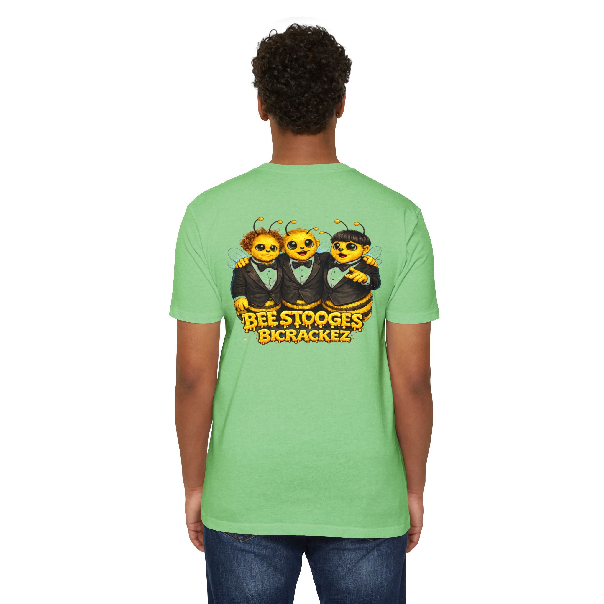 Bee Stooges Graphic T-Shirt — Bee Costume Trio "Bee Crackez" Vintage Band Tee
