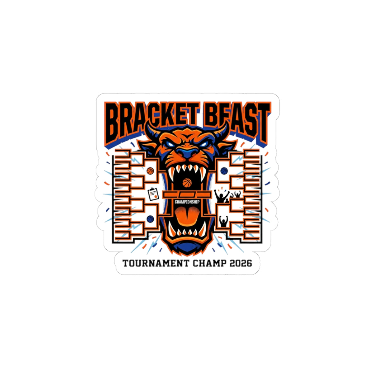 Bracket Beast Sticker | college tournament, bracket gameday hoops