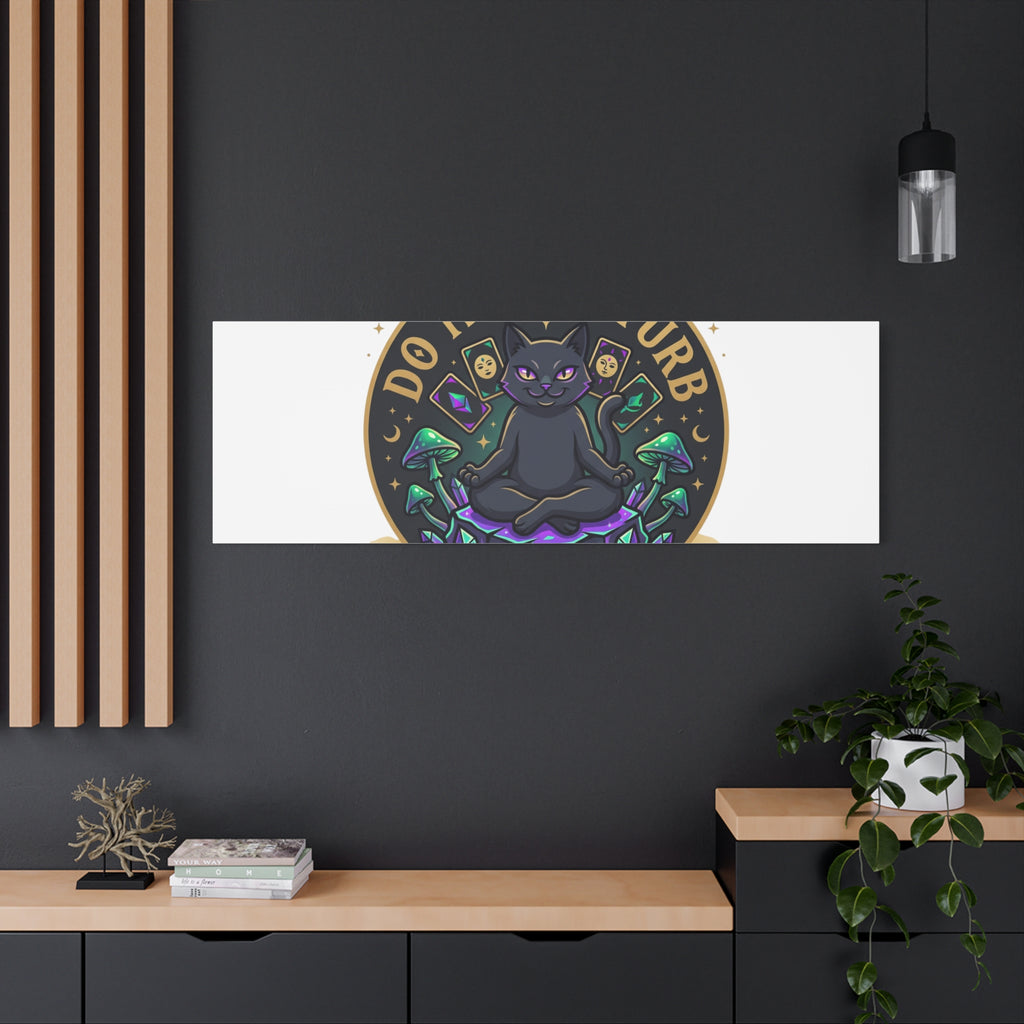 Do Not Disturb Cat Meditation Matte Canvas | witchy, goblincore