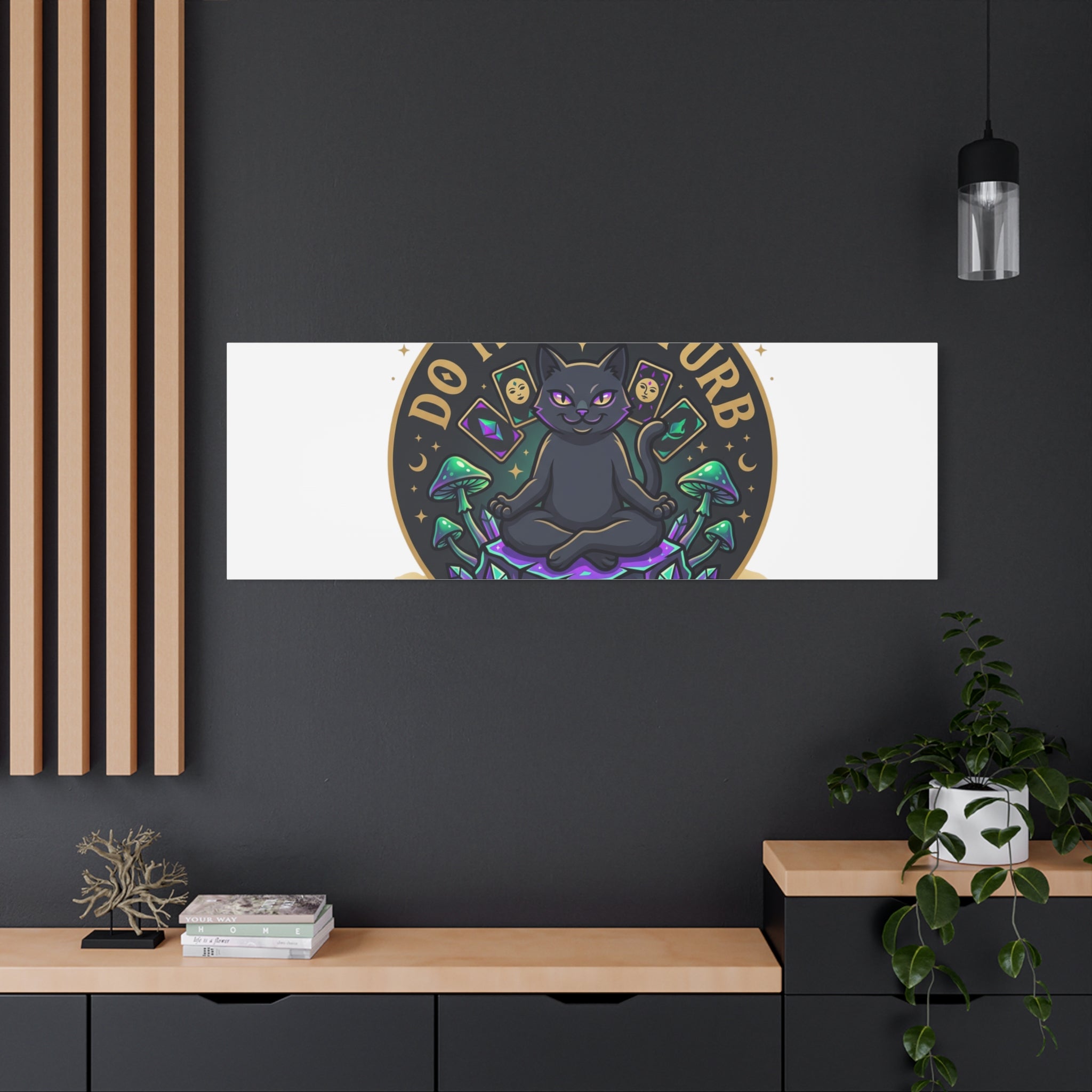Do Not Disturb Cat Meditation Matte Canvas | witchy, goblincore