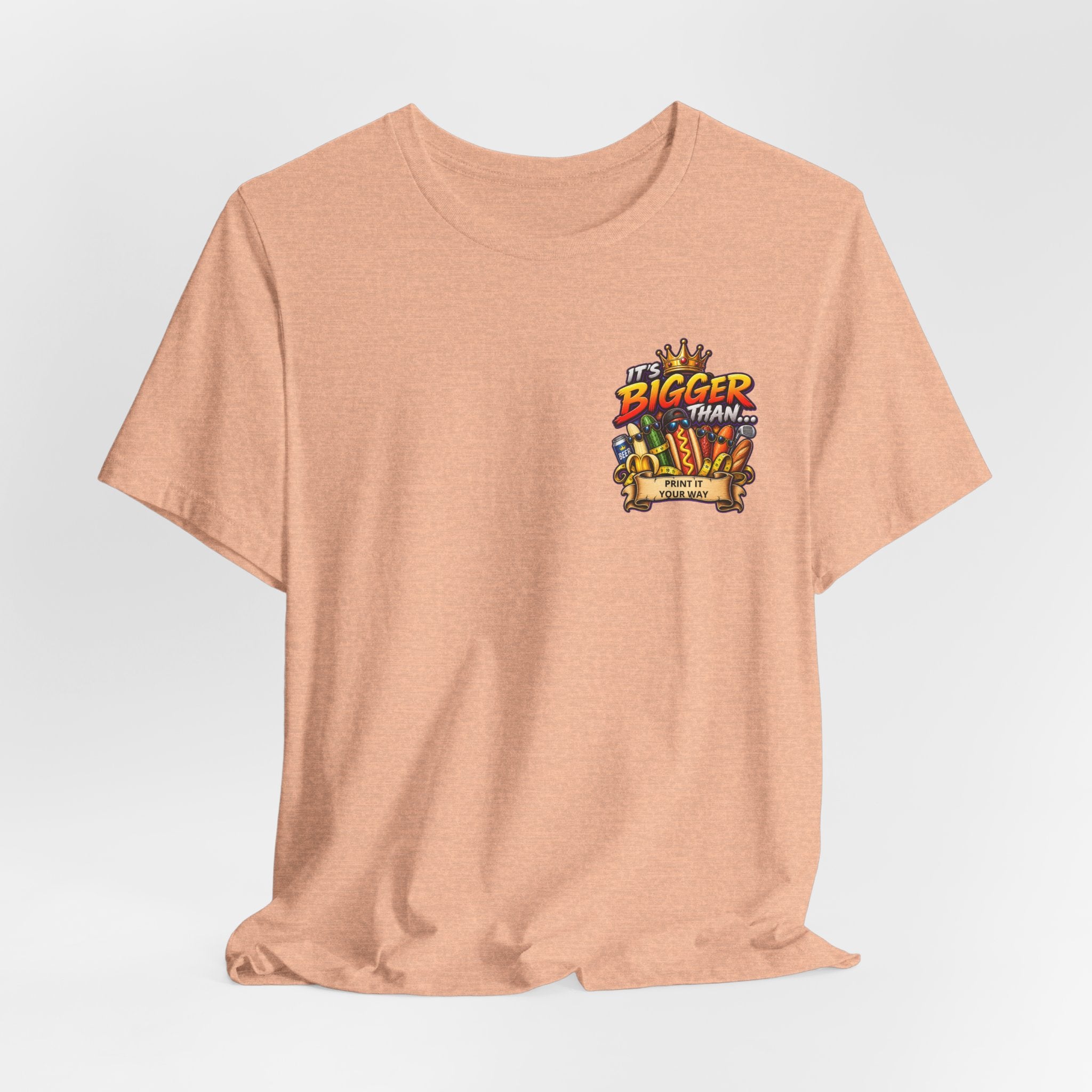 T-Shirt — "It's Bigger Than..." Retro Hot Dog & Snacks Graphic Tee