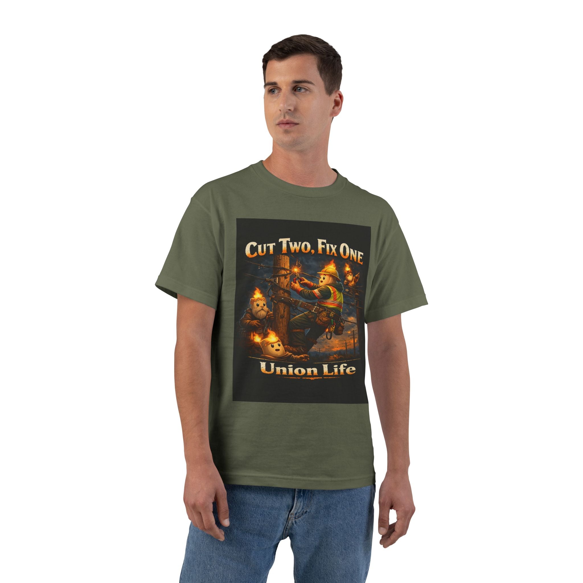 Union Life T-Shirt – "Cut Two, Fix One" Halloween Pumpkin Mechanics Tee